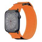 For Apple Watch Series 8 45mm Nylon Hook And Loop Fastener Watch Band(Orange) - 1