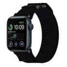 For Apple Watch SE 2022 40mm Nylon Hook And Loop Fastener Watch Band(Black) - 1