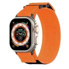 For Apple Watch SE 2022 44mm Nylon Hook And Loop Fastener Watch Band(Orange) - 1