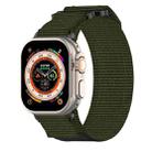 For Apple Watch Series 7 41mm Nylon Hook And Loop Fastener Watch Band(Army Green) - 1