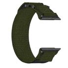 For Apple Watch Series 7 41mm Nylon Hook And Loop Fastener Watch Band(Army Green) - 3