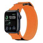 For Apple Watch SE 44mm Nylon Hook And Loop Fastener Watch Band(Orange) - 1