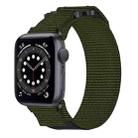 For Apple Watch Series 6 40mm Nylon Hook And Loop Fastener Watch Band(Army Green) - 1