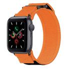 For Apple Watch Series 5 44mm Nylon Hook And Loop Fastener Watch Band(Orange) - 1