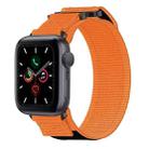 For Apple Watch Series 5 40mm Nylon Hook And Loop Fastener Watch Band(Orange) - 1