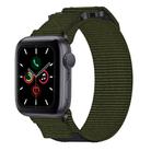 For Apple Watch Series 5 40mm Nylon Hook And Loop Fastener Watch Band(Army Green) - 1