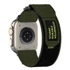 For Apple Watch Series 4 44mm Nylon Hook And Loop Fastener Watch Band(Army Green) - 2