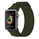 For Apple Watch Series 2 38mm Nylon Hook And Loop Fastener Watch Band(Army Green) - 1