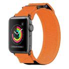 For Apple Watch 42mm Nylon Hook And Loop Fastener Watch Band(Orange) - 1