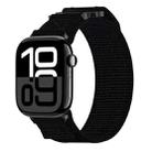 For Apple Watch Series 10 46mm Nylon Hook And Loop Fastener Watch Band(Black) - 1