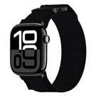 For Apple Watch Series 10 42mm Nylon Hook And Loop Fastener Watch Band(Black) - 1