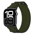 For Apple Watch Series 10 42mm Nylon Hook And Loop Fastener Watch Band(Army Green) - 1