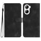 For ZTE Libero 5G IV Heart Pattern Skin Feel Leather Phone Case(Black) - 1