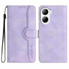 For ZTE Libero 5G IV Heart Pattern Skin Feel Leather Phone Case(Purple) - 1