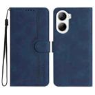 For ZTE Libero 5G IV Heart Pattern Skin Feel Leather Phone Case(Royal Blue) - 1