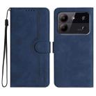 For ZTE Blade A54 Heart Pattern Skin Feel Leather Phone Case(Royal Blue) - 1