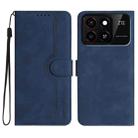 For ZTE Blade A55 / A35 Heart Pattern Skin Feel Leather Phone Case(Royal Blue) - 1