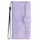 For ZTE Blade A75 4G Heart Pattern Skin Feel Leather Phone Case(Purple) - 2