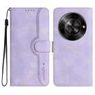 For ZTE Blade A75 5G / Nubia Focus Heart Pattern Skin Feel Leather Phone Case(Purple) - 1