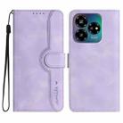 For ZTE Blade V60 Design Heart Pattern Skin Feel Leather Phone Case(Purple) - 1