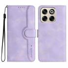 For ZTE Blade V70 Heart Pattern Skin Feel Leather Phone Case(Purple) - 1