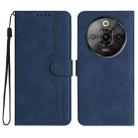 For ZTE nubia Focus Pro Heart Pattern Skin Feel Leather Phone Case(Royal Blue) - 1