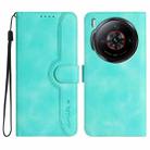 For ZTE nubia Z60S Pro Heart Pattern Skin Feel Leather Phone Case(Light Blue) - 1