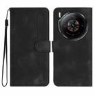 For ZTE nubia Z60S Pro Heart Pattern Skin Feel Leather Phone Case(Black) - 1
