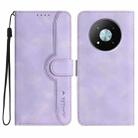 For ZTE Voyage 41 5G Heart Pattern Skin Feel Leather Phone Case(Purple) - 1