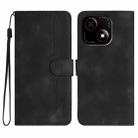 For ZTE Blade A35e 4G Heart Pattern Skin Feel Leather Phone Case(Black) - 1