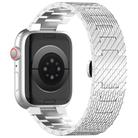 For Apple Watch SE 2023 40mm Twill Stainless Steel Watch Band(Silver) - 2