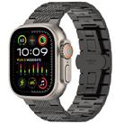 For Apple Watch Ultra 2 49mm Twill Stainless Steel Watch Band(Black) - 1