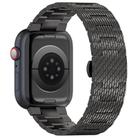 For Apple Watch Ultra 2 49mm Twill Stainless Steel Watch Band(Black) - 2