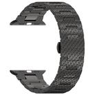 For Apple Watch Ultra 2 49mm Twill Stainless Steel Watch Band(Black) - 3