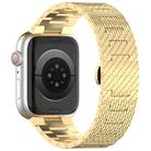 For Apple Watch Ultra 2 49mm Twill Stainless Steel Watch Band(Gold) - 2