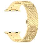 For Apple Watch Ultra 2 49mm Twill Stainless Steel Watch Band(Gold) - 3