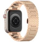 For Apple Watch Series 9 41mm Twill Stainless Steel Watch Band(Rose Gold) - 2