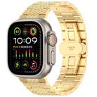 For Apple Watch Ultra 49mm Twill Stainless Steel Watch Band(Gold) - 1