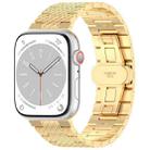 For Apple Watch SE 40mm Twill Stainless Steel Watch Band(Gold) - 1