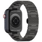 For Apple Watch Series 10 46mm Twill Stainless Steel Watch Band(Black) - 2