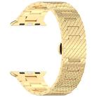 For Apple Watch Series 10 46mm Twill Stainless Steel Watch Band(Gold) - 3