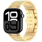 For Apple Watch Series 10 42mm Twill Stainless Steel Watch Band(Gold) - 1