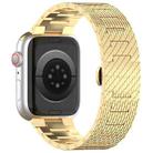 For Apple Watch Series 10 42mm Twill Stainless Steel Watch Band(Gold) - 2