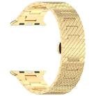 For Apple Watch Series 10 42mm Twill Stainless Steel Watch Band(Gold) - 3