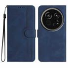 For Sharp Aquos R9 Pro Heart Pattern Skin Feel Leather Phone Case(Royal Blue) - 1
