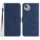 For Sharp Aquos wish5 Heart Pattern Skin Feel Leather Phone Case(Royal Blue) - 1