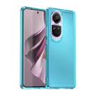 For OPPO Reno10 Pro Global Candy Series TPU Phone Case(Transparent Blue) - 1