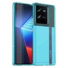 For vivo iQOO 10 Pro Candy Series TPU Phone Case(Transparent Blue) - 1