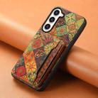 For Samsung Galaxy S23+ 5G Card Slot Holder Phone Case(Autumn Yellow) - 2