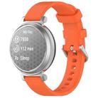 For Garmin Lily 2 14mm Silver Buckle Silicone Watch Band Wristband(Orange) - 1